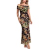 Black and Multi Floral Print-b
