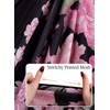 image:imageVFSHOW Womens Elegant Halter Neck Formal Bodycon Fitted Wedding Guest Long Cocktail Evening Mermaid Maxi DressBlack and Pink Floral Print