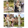 image:imageVFSHOW Womens Elegant Halter Neck Formal Bodycon Fitted Wedding Guest Long Cocktail Evening Mermaid Maxi DressYellow and Multi Floral Print