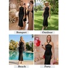 image:imageVFSHOW Womens Sexy Halter Neck Semi Formal Wedding Guest Bodycon Crisscross Ruched Fitted Long Cocktail Evening Party DressBlack