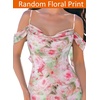 image:imageVFSHOW Women Floral Spaghetti Strap Maxi Dress Cowl Neck Ruffle Semi Formal Bodycon Mermaid 2026 Summer Wedding Guest DressesPink Floral Print