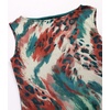image:imageVFSHOW Womens Boat Neck Formal Bodycon Maxi Sleeveless Slim Fitted Wedding Guest Long Cocktail Mermaid DressMulticolor Leopard Print