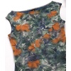 image:imageVFSHOW Womens Boat Neck Formal Bodycon Maxi Sleeveless Slim Fitted Wedding Guest Long Cocktail Mermaid DressOrange and Multi Floral Print