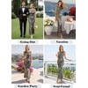 image:imageVFSHOW Womens Boat Neck Formal Bodycon Maxi Sleeveless Slim Fitted Wedding Guest Long Cocktail Mermaid DressOrange and Multi Floral Print
