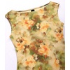 image:imageVFSHOW Womens Boat Neck Formal Bodycon Maxi Sleeveless Slim Fitted Wedding Guest Long Cocktail Mermaid DressOrange and Yellow Floral Print