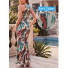 image:imageVFSHOW Womens Elegant Halter Neck Formal Bodycon Fitted Wedding Guest Long Cocktail Evening Mermaid Maxi DressMulticolor Leopard Print