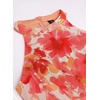 image:imageVFSHOW Womens Elegant Halter Neck Formal Bodycon Fitted Wedding Guest Long Cocktail Evening Mermaid Maxi DressOrange Floral Print