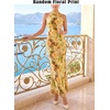 image:imageVFSHOW Womens Elegant Halter Neck Formal Bodycon Fitted Wedding Guest Long Cocktail Evening Mermaid Maxi DressOrange and Yellow Floral Print