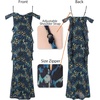 image:imageVFSHOW Womens Floral Cowl Neck Ruffle Wedding Guest Mermaid Maxi Dress  Adjustable Spaghetti Straps Off Shoulder Backless Printed Mesh Slim Bodycon Cocktail Parties SemiFormal Cruise DinnerBlue and Black Leopard Print