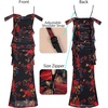 image:imageVFSHOW Womens Floral Cowl Neck Ruffle Wedding Guest Mermaid Maxi Dress  Adjustable Spaghetti Straps Off Shoulder Backless Printed Mesh Slim Bodycon Cocktail Parties SemiFormal Cruise DinnerBlack With Red Floral Printb
