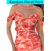 image:imageVFSHOW Womens Floral Cowl Neck Ruffle Wedding Guest Mermaid Maxi Dress  Adjustable Spaghetti Straps Off Shoulder Backless Printed Mesh Slim Bodycon Cocktail Parties SemiFormal Cruise DinnerOrange Floral Print