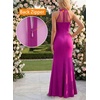 image:imageVFSHOW Womens Formal Sexy Halter High Slit Prom Wedding Guest Maxi Dress 2023 Illusion Sweetheart Neckline Evening Long GownSparkly Purple  Leaf Embroidery