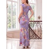 image:imageVFSHOW Womens Off The Shoulder Wedding Guest Maxi Long Dress 2026 Sexy Mesh One Shoulder Formal Cocktail Bodycon DressesPurple and Multi Floral Printb