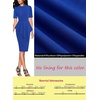 image:imageVFSHOW Womens Royal Blue Bow Tie Neck Asymmetrical Peplum Slim Cocktail Work Business Office Party Bodycon Pencil Sheath Dress 9176 BLU XXL