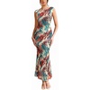 image:imageVFSHOW Womens Boat Neck Formal Bodycon Maxi Sleeveless Slim Fitted Wedding Guest Long Cocktail Mermaid DressMulticolor Leopard Print