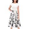 Off-white + Black Floral Print