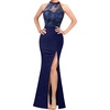 Floral Embroidery + Sparkly Navy Blue