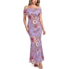 Purple and Multi Floral Print-b