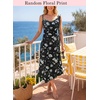 image:imageVFSHOW Womens Cowl Neck Ruffle Spaghetti Strap Wedding Guest Midi Dress Ruched Slit Formal Cocktail Evening Party DressesBlack and White Floral Print