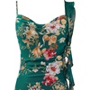 image:imageVFSHOW Womens Cowl Neck Ruffle Spaghetti Strap Wedding Guest Midi Dress Ruched Slit Formal Cocktail Evening Party DressesGreen and Multi Floral Print