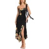 Black and Multi Floral Print