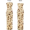 image:imageVFSHOW Womens Sexy Strapless Semi Formal Tube Bodycon Maxi Dress 2026 Summer Side Slit Wedding Guest Cocktail Party DressesBeige Jacquard Lace Floral