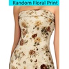 image:imageVFSHOW Womens Sexy Strapless Semi Formal Tube Bodycon Maxi Dress 2026 Summer Side Slit Wedding Guest Cocktail Party DressesBeige Jacquard Lace Floral