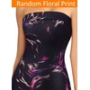 image:imageVFSHOW Womens Sexy Strapless Semi Formal Tube Bodycon Maxi Dress 2026 Summer Side Slit Wedding Guest Cocktail Party DressesBlack With Purple Abstract Print