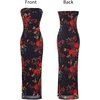 image:imageVFSHOW Womens Sexy Strapless Semi Formal Tube Bodycon Maxi Dress 2026 Summer Side Slit Wedding Guest Cocktail Party DressesBlack With Red Floral Printb