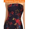 image:imageVFSHOW Womens Sexy Strapless Semi Formal Tube Bodycon Maxi Dress 2026 Summer Side Slit Wedding Guest Cocktail Party DressesBlack With Red Floral Print
