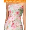 image:imageVFSHOW Womens Sexy Strapless Semi Formal Tube Bodycon Maxi Dress 2026 Summer Side Slit Wedding Guest Cocktail Party DressesPink Floral Print