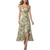 Green and Orange Floral Print