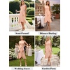 image:imageVFSHOW Womens Asymmetric Ruffle Ruched Cocktail Sleeveless Elegant Boat Neck Wedding Guest Business Formal A Line Midi DressLight Pink