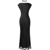 image:imageVFSHOW Womens Floral Off The Shoulder Wedding Guest Cocktail Long Dress  2026 Sexy Mesh One Shoulder Formal Maxi Bodycon DressesBlack
