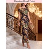image:imageVFSHOW Womens Floral Off The Shoulder Wedding Guest Cocktail Long Dress  2026 Sexy Mesh One Shoulder Formal Maxi Bodycon DressesBlack and Multi Floral Printb