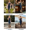 image:imageVFSHOW Womens Floral Off The Shoulder Wedding Guest Cocktail Long Dress  2026 Sexy Mesh One Shoulder Formal Maxi Bodycon DressesDark Blue and Multi Floral Print