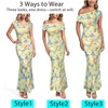 image:imageVFSHOW Womens Floral Off The Shoulder Wedding Guest Cocktail Long Dress  2026 Sexy Mesh One Shoulder Formal Maxi Bodycon DressesYellow and Multi Floral Print