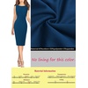 image:imageVFSHOW Womens Front Zipper Work Business Office Slim Bodycon Church Dress  Sleeveless Elegant Professional Career Crew Neck Zipper Up Fitted Pencil Sheath DressesPeacock Blue