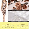 image:imageVFSHOW Womens Front Zipper Work Business Office Slim Bodycon Church Dress  Sleeveless Elegant Professional Career Crew Neck Zipper Up Fitted Pencil Sheath DressesBeige and Brown Floral Print