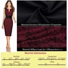 image:imageVFSHOW Womens Front Zipper Work Business Office Slim Bodycon Church Dress  Sleeveless Elegant Professional Career Crew Neck Zipper Up Fitted Pencil Sheath DressesBlackdark Red Lace