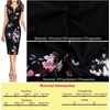 image:imageVFSHOW Womens Front Zipper Work Business Office Slim Bodycon Church Dress  Sleeveless Elegant Professional Career Crew Neck Zipper Up Fitted Pencil Sheath DressesBlack Floral Print