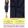 image:imageVFSHOW Womens Front Zipper Work Business Office Slim Bodycon Church Dress  Sleeveless Elegant Professional Career Crew Neck Zipper Up Fitted Pencil Sheath DressesBluewhite Striped