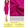 image:imageVFSHOW Womens Front Zipper Work Business Office Slim Bodycon Church Dress  Sleeveless Elegant Professional Career Crew Neck Zipper Up Fitted Pencil Sheath DressesHot Pink