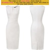 image:imageVFSHOW Womens Front Zipper Work Business Office Slim Bodycon Church Dress  Sleeveless Elegant Professional Career Crew Neck Zipper Up Fitted Pencil Sheath DressesSolid Offwhite
