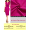 image:imageVFSHOW Womens Front Zipper Work Office Business Casual Church Sheath Dress  Crew Neck Sleeveless Classy Color block Fitted Crisscross Waist Flattering Pencil Dress Cocktail PartyHot Pink