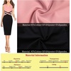 image:imageVFSHOW Womens Front Zipper Work Office Business Casual Church Sheath Dress  Crew Neck Sleeveless Classy Color block Fitted Crisscross Waist Flattering Pencil Dress Cocktail PartyPeach Pinkblack