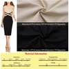 image:imageVFSHOW Womens Front Zipper Work Office Business Casual Church Sheath Dress  Crew Neck Sleeveless Classy Color block Fitted Crisscross Waist Flattering Pencil Dress Cocktail PartyBeigeblack