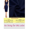 image:imageVFSHOW Womens Front Zipper Work Office Business Casual Church Sheath Dress  Crew Neck Sleeveless Classy Color block Fitted Crisscross Waist Flattering Pencil Dress Cocktail PartyNavy Blue