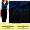 image:imageVFSHOW Womens Front Zipper Work Office Business Casual Church Sheath Dress  Crew Neck Sleeveless Classy Color block Fitted Crisscross Waist Flattering Pencil Dress Cocktail PartyPeacock Blue Black