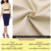 image:imageVFSHOW Womens Peplum Work Business Office Slim Bodycon Sheath Pencil Dress  Short Sleeve Pleated Crew Neck Summer Church DressesBeige and Dark Blue
